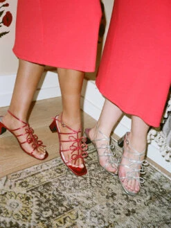 Carrie Bow Sandal - Silver/Pink -Fashion Shop 000191200016 lisa says gah dress red 90418906 7317 480f a0c2 802120cb6a45