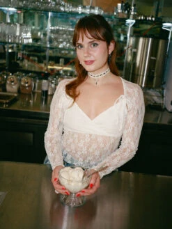 Lace Bow Choker - Black/Silver -Fashion Shop 000195780006 lisa says gah arden pdp