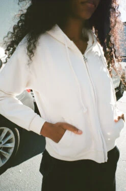 Rosie Zip Up - Ivory -Fashion Shop 103