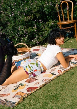 Archie Throw Blanket - Italian Summer -Fashion Shop 2A7A0597 lisa says gah picnic addison short