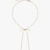 Bows Necklace - Gold -Fashion Shop BOWNECKLACEGOLD