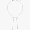 Bows Necklace - Silver 2 Bows Necklace - Silver -Fashion Shop BOWNECKLACESILVER