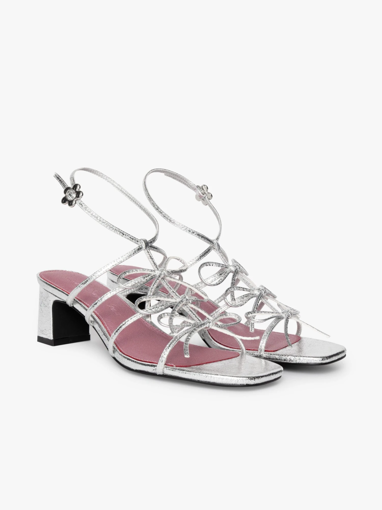 Carrie Bow Sandal - Silver/Pink 3 Carrie Bow Sandal - Silver/Pink