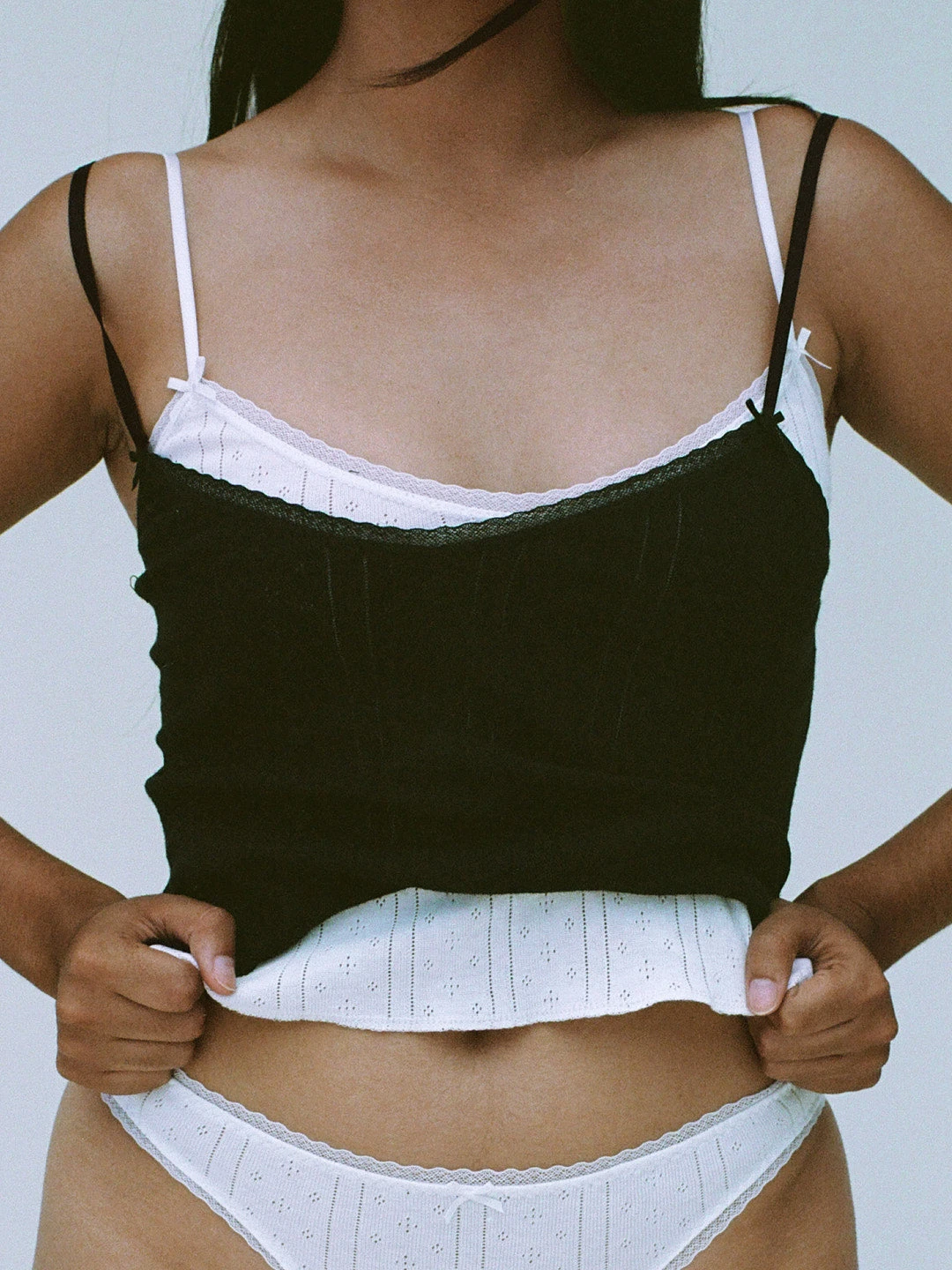 Cou Cou The Cami 2 Pack - Black/White 4 Cou Cou The Cami 2 Pack - Black/White - Image 2