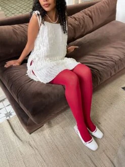 Tara Tie Mini Dress - Vanilla Ruffle -Fashion Shop D1FD4BCB 57FB 4C33 BF21 44A1ED155E21