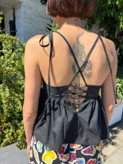 Butterfly Blouse - Black -Fashion Shop IMG 0094 ella mae top black