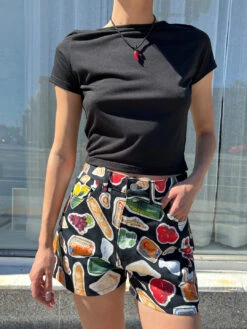 Alex Tee - Nero 11 Alex Tee - Nero -Fashion Shop IMG 0117 lisa says gah italian summer shorts black