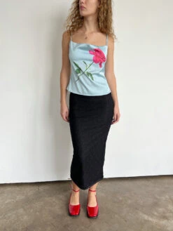 Pippi Lace Midi Skirt - Black