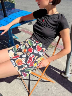 Alex Tee - Nero 14 Alex Tee - Nero -Fashion Shop IMG 0161 lisa says gah italian summer shorts black