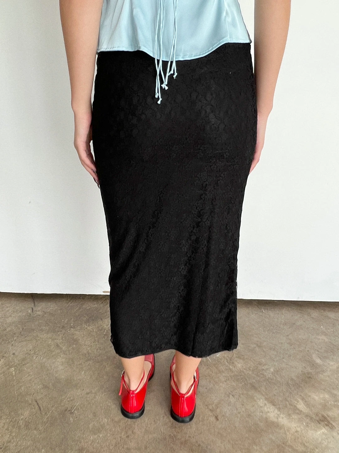 Pippi Lace Midi Skirt - Black 8 Pippi Lace Midi Skirt - Black - Image 6