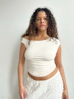 Rose Top - Bone -Fashion Shop IMG 0383 nia rose top white