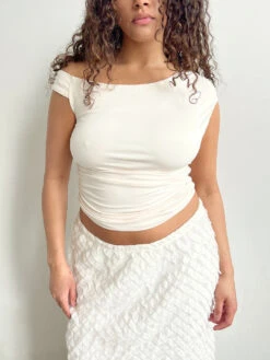 Rose Top - Bone -Fashion Shop IMG 0385 nia rose top white