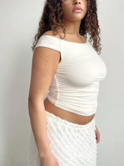 Rose Top - Bone -Fashion Shop IMG 0395 nia rose top white