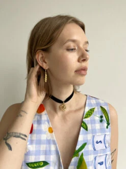 Baguette Hoops - Gold -Fashion Shop IMG 0495 lisa says gah picnic baguette earring