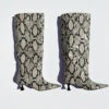 Ganni Soft Slouchy High Shaft Boot Snake - True 2 Ganni Soft Slouchy High Shaft Boot Snake - True -Fashion Shop IMG 0547 ganni boots snake
