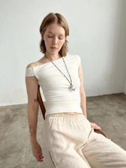 Rose Top - Bone -Fashion Shop IMG 0613 nia rose top white