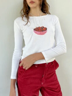 Dana Long Sleeve Tee - Cherry Bowl -Fashion Shop IMG 0675 lisa says gah cherry tee