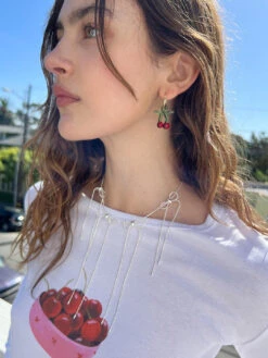 Cherry Hoops - Red 10 Cherry Hoops - Red -Fashion Shop IMG 0688 lisa says gah cherry earrings red