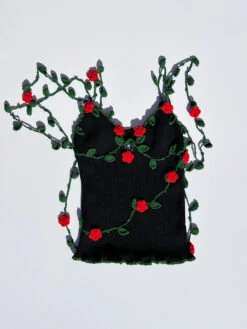 Vines Top - Black -Fashion Shop IMG 1035 tyler mcgillivary tank rose black