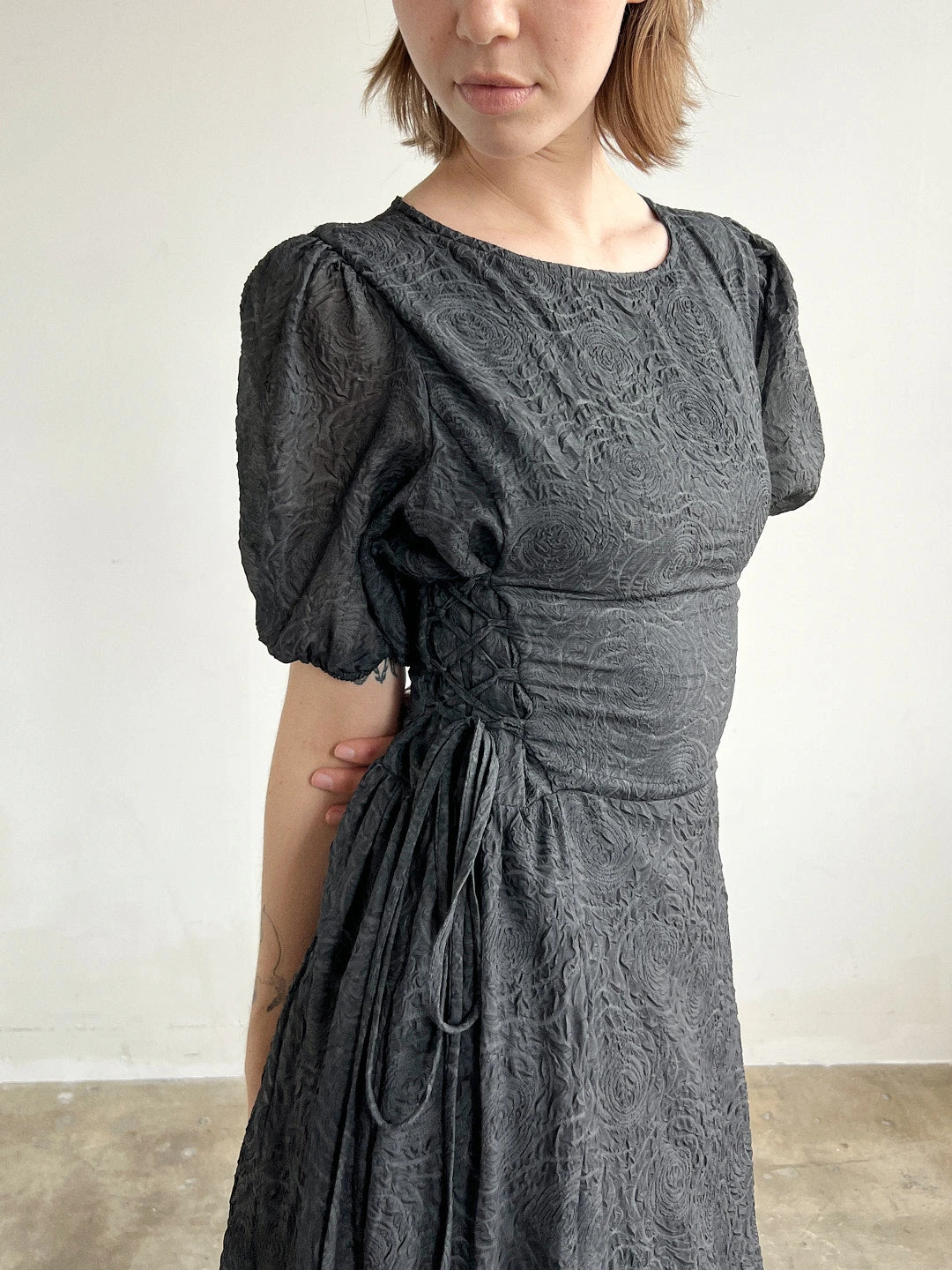 Gianna Dress - Black Rosette 9 Gianna Dress - Black Rosette - Image 7