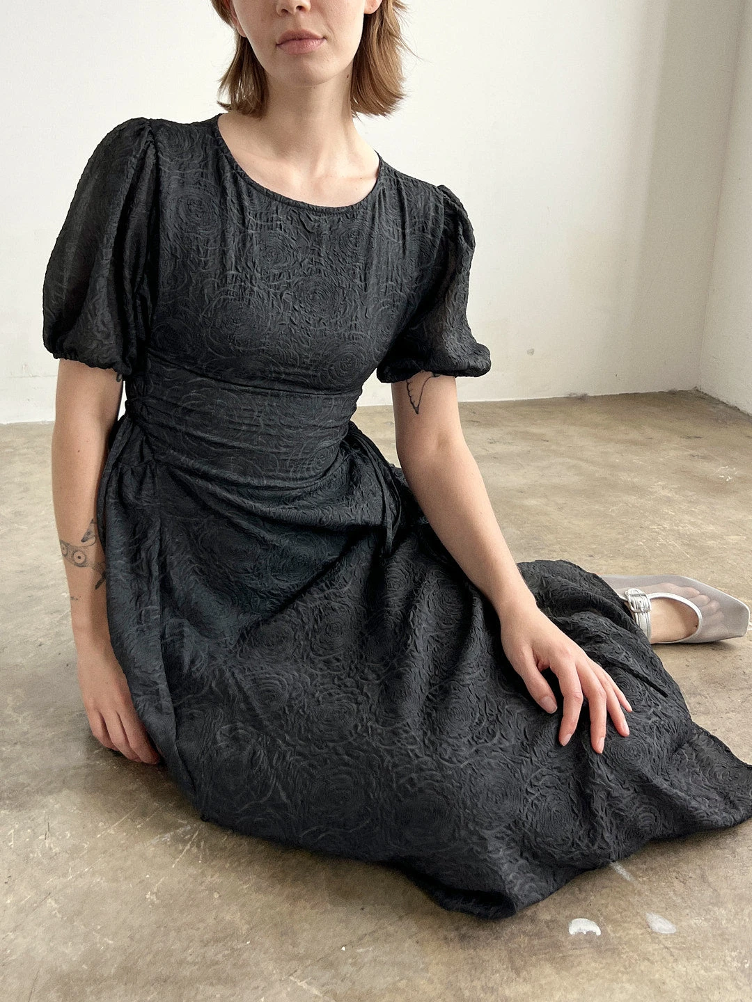 Gianna Dress - Black Rosette 6 Gianna Dress - Black Rosette - Image 4