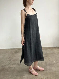 Mar Tie Midi Dress - Black Rosette -Fashion Shop IMG 1344 lisa says gah spring mar dress black