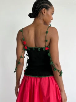 Vines Top - Black -Fashion Shop IMG 1669 tyler mcgillivary tank rose black