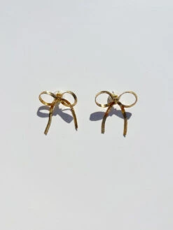Bows Earrings - Gold -Fashion Shop IMG 1670 lisa says gah bow earring gold