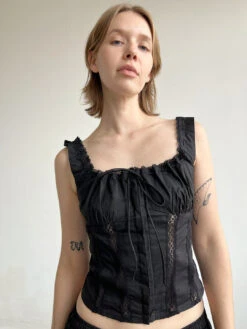 Delilah Top - Black -Fashion Shop IMG 1672 nia corset top black