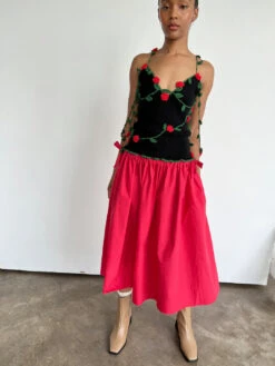 Dancer Skirt - Red -Fashion Shop IMG 1692 allina liu collab ballet skirt red