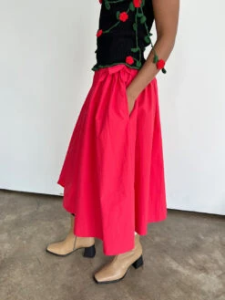 Dancer Skirt - Red -Fashion Shop IMG 1702 allina liu collab ballet skirt red