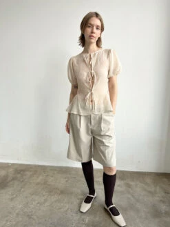 Petra Blouse - Cashew Rosette -Fashion Shop IMG 1887 lisa says gah spring petra blouse cream