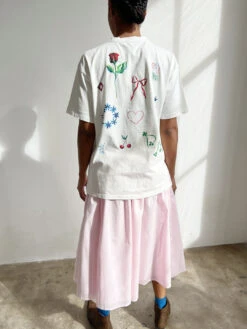 Love Objects Short Sleeve Tee - Off White -Fashion Shop IMG 1980 damson madder graphic tee