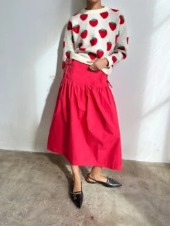 Break Skirt - Red -Fashion Shop IMG 2298 allina liu bow skirt red