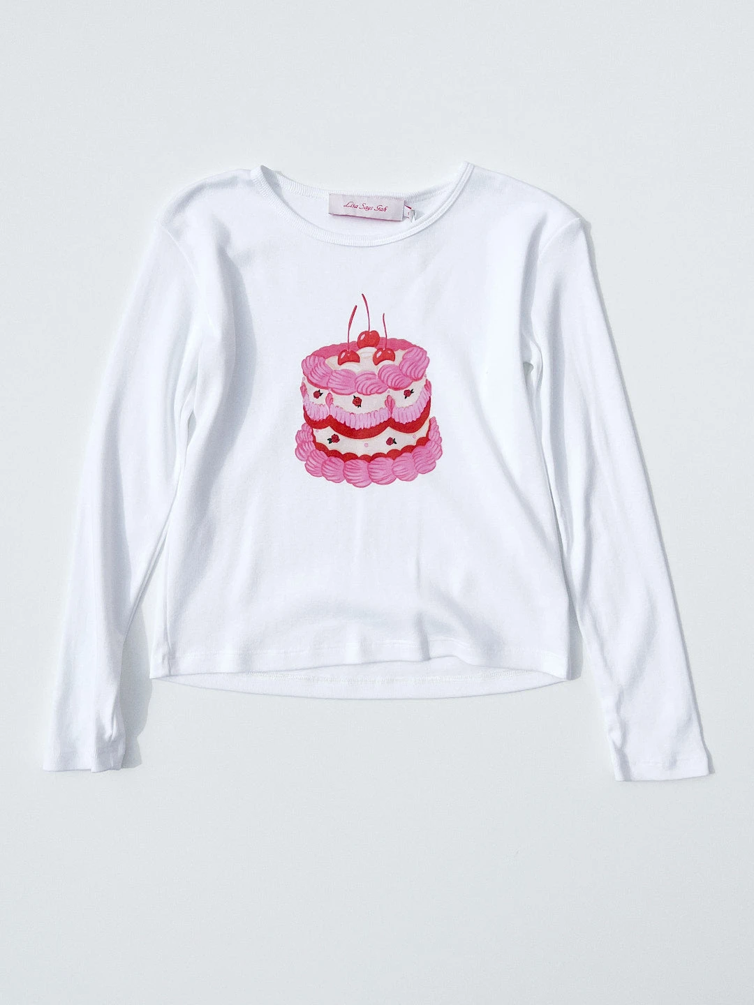 Dana Long Sleeve Tee - White/Cake 3 Dana Long Sleeve Tee - White/Cake