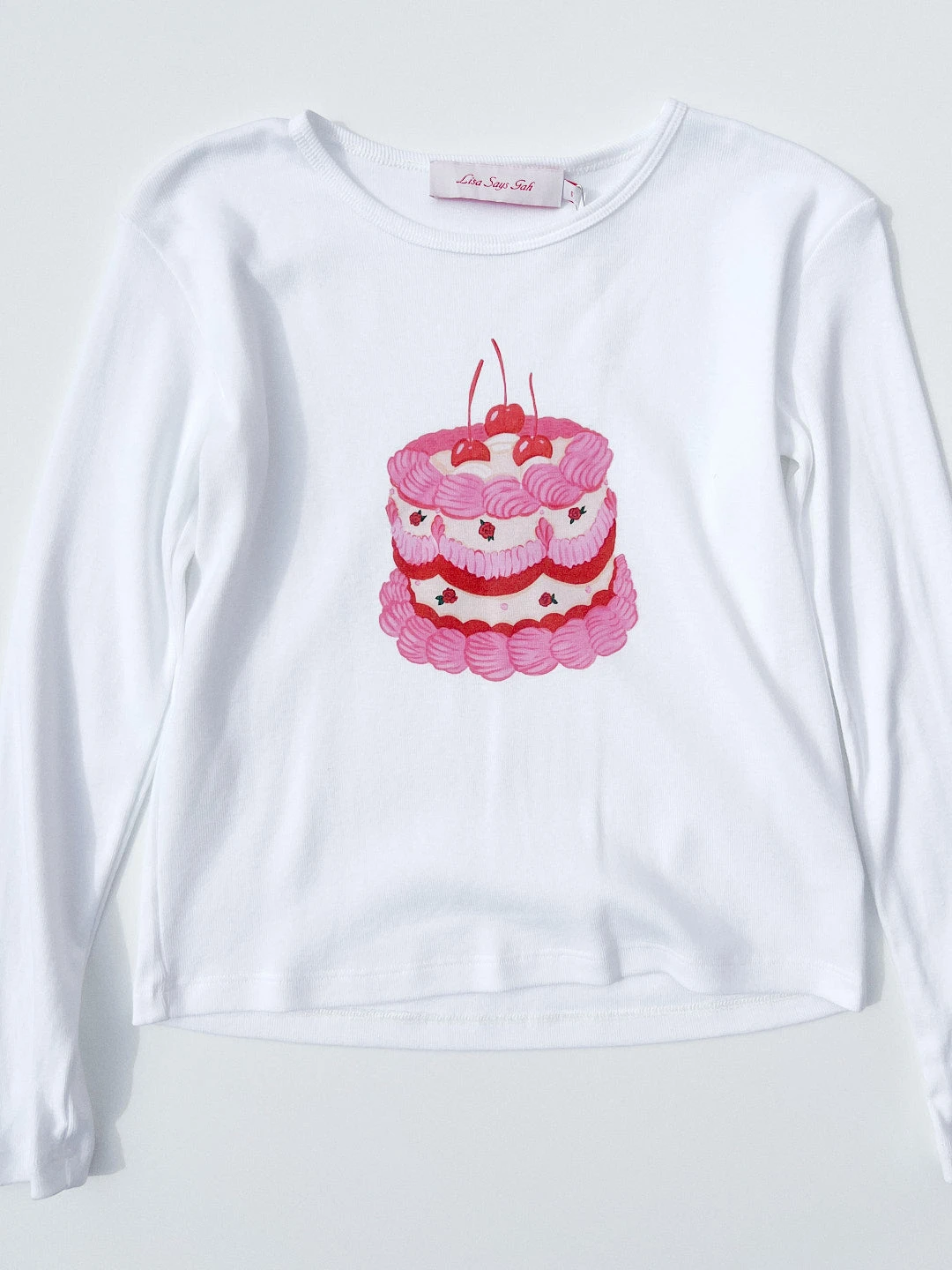 Dana Long Sleeve Tee - White/Cake 9 Dana Long Sleeve Tee - White/Cake - Image 7