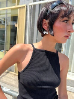 Farfalle Hoops - Silver -Fashion Shop IMG 2413 agolde tank black efed7a6b 5cfd 41b9 94b2 38b1ea27a729