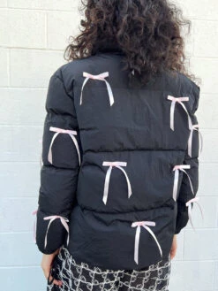 Ballerina Puffer - Black -Fashion Shop IMG 2477 les miss bow puffer black