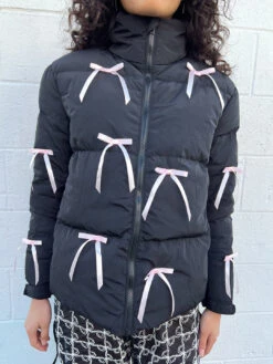 Ballerina Puffer - Black -Fashion Shop IMG 2486 les miss bow puffer black