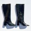TGIF Croc Boot - Black -Fashion Shop IMG 2641 intentionally blank boot black