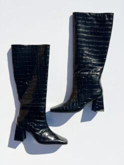 TGIF Croc Boot - Black 8 TGIF Croc Boot - Black -Fashion Shop IMG 2647 intentionally blank boot black