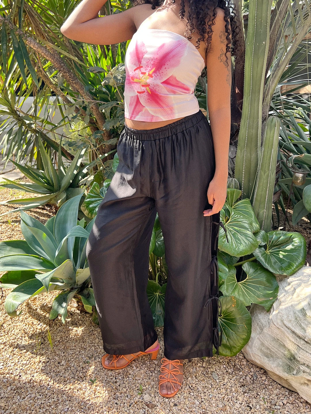 Evelyn Tie Pant - Black Organza 5 Evelyn Tie Pant - Black Organza - Image 3