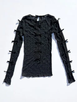 Ross Bow Mockneck Top - Night -Fashion Shop IMG 2846 find me now bow top black