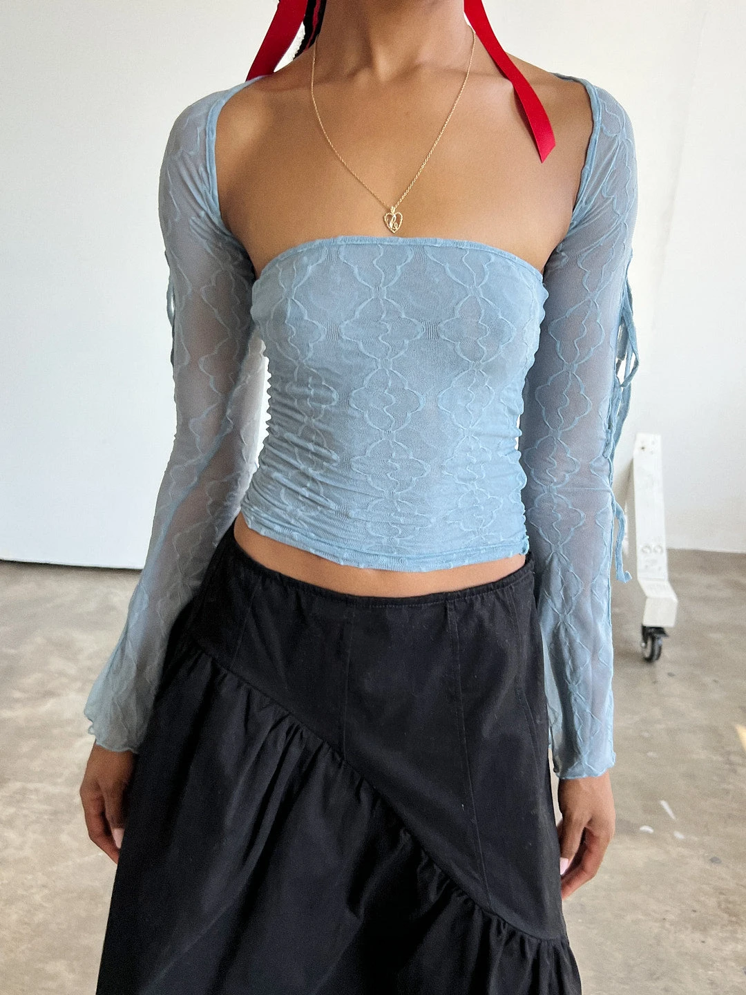 Mariposa Lace Box Bolero Set - Delicate Blue 10 Mariposa Lace Box Bolero Set - Delicate Blue - Image 8