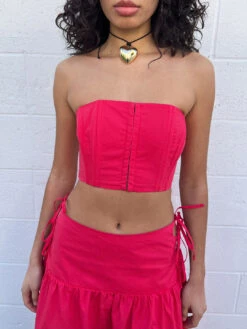 Arke Bustier - Red -Fashion Shop IMG 3475 allina liu bustier corset red