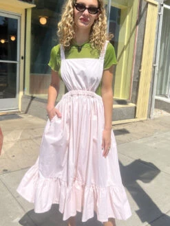 Kim Apron Dress - Peony -Fashion Shop IMG 3485 toit volant dress pink