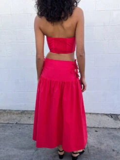 Break Skirt - Red -Fashion Shop IMG 3487 allina liu bow skirt red