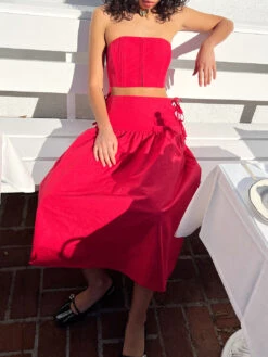 Arke Bustier - Red -Fashion Shop IMG 3508 allina liu bustier corset red