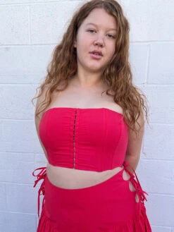 Arke Bustier - Red -Fashion Shop IMG 3552 allina liu bustier corset red