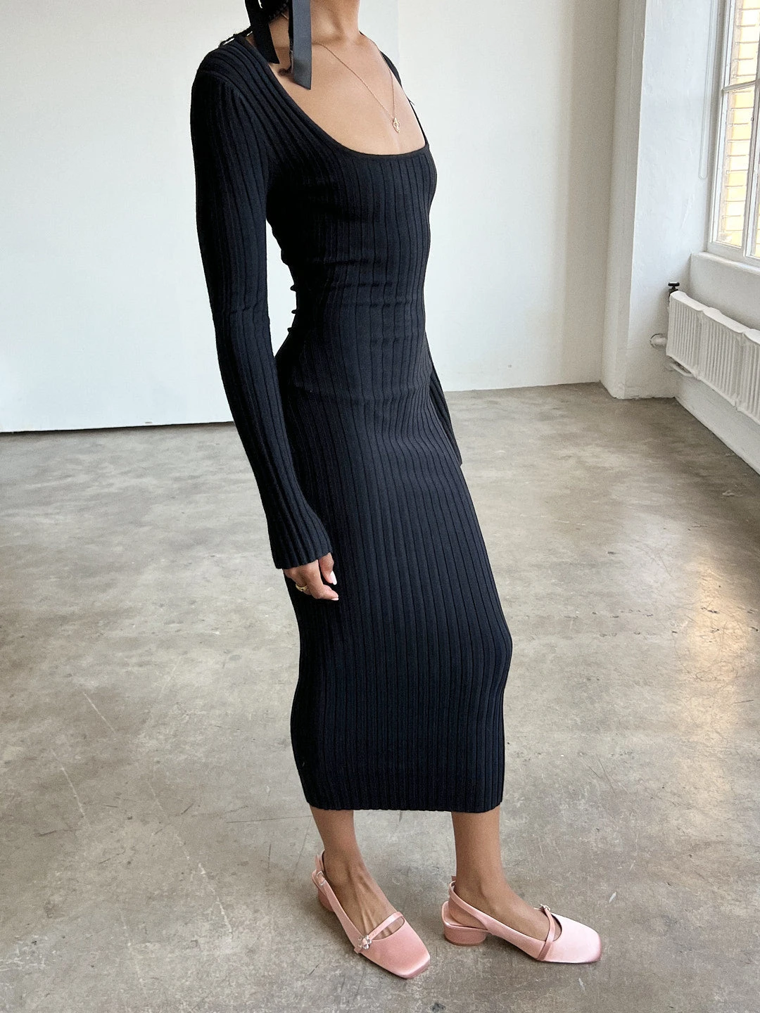 Tanya Sweater Dress - Black 9 Tanya Sweater Dress - Black - Image 7